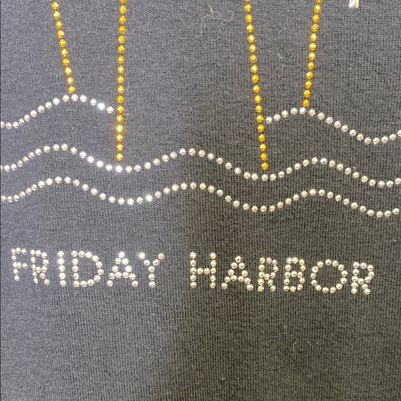 Vintage 90s Friday Harbor Lighthouse Jeweled Top Size Large - Picture 3 of 5